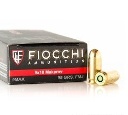 50 Rounds of 9x18mm Makarov Ammo by Fiocchi – 95gr FMJ