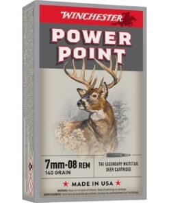 Winchester Power Point 7mm-08 Remington Ammo 140 Grain Jacketed Soft Point Box of 20