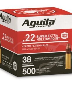 Aguila Super Extra High Velocity, .22LR, CPHP, 38 Grain, 500 Rounds