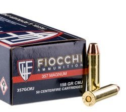 50 Rounds of .357 Mag Ammo by Fiocchi – 158gr CMJ