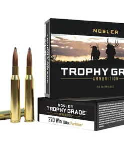 Nosler Trophy Grade 270 Winchester Ammo 130 Grain Nosler Partition Jacketed Soft Point Box of 20