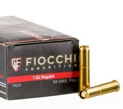 50 Rounds of 7.62x38mm Nagant Ammo by Fiocchi – 97 gr FMJ