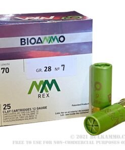 250 Rounds of 12ga Ammo by BioAmmo Rex Lead - 1 ounce #7 shot