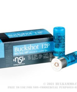 250 Rounds of 12ga Ammo by NobelSport LE - 12 Pellet 00 Buck