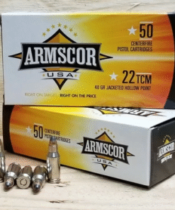 Armscor 22 TCM Ammunition 40 Grain Jacketed Hollow Point CASE 1000 rounds