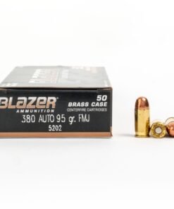 380 Auto – 95 gr. FMJ – Blazer Brass (5202) – 1000 Rounds