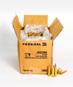223 Rem – 55 gr FMJ-BT – Federal (AE223BK) – 1000 Rounds (Bulk Pack)