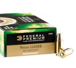 50 Rounds of 9mm Ammo by Federal LE BallistiClean – 100gr RHT Frangible