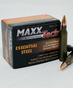 maxxtech essential steel 223 rem ammunition mtes223 56 grain full metal jacket 20 rounds