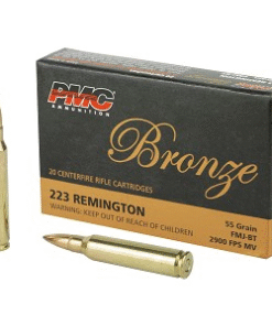 PMC Bronze .223 Rem FMJ 55 Grain 2900 fps FMJ-BT (Box of 20)