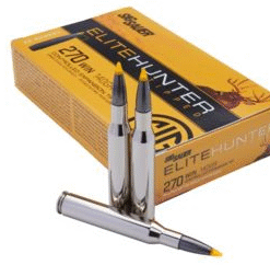Sig Sauer SIG Hunting Rifle Ammunition .270 Winchester 140 grain Controlled Expansion Tip Brass Cased Centerfire Rifle Ammunition E270TH2-20 Caliber: .270 Winchester, Number of Rounds: 20,