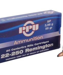 Prvi Partizan 22-250 ammo Remington 55 Grain Soft Point Box of 20